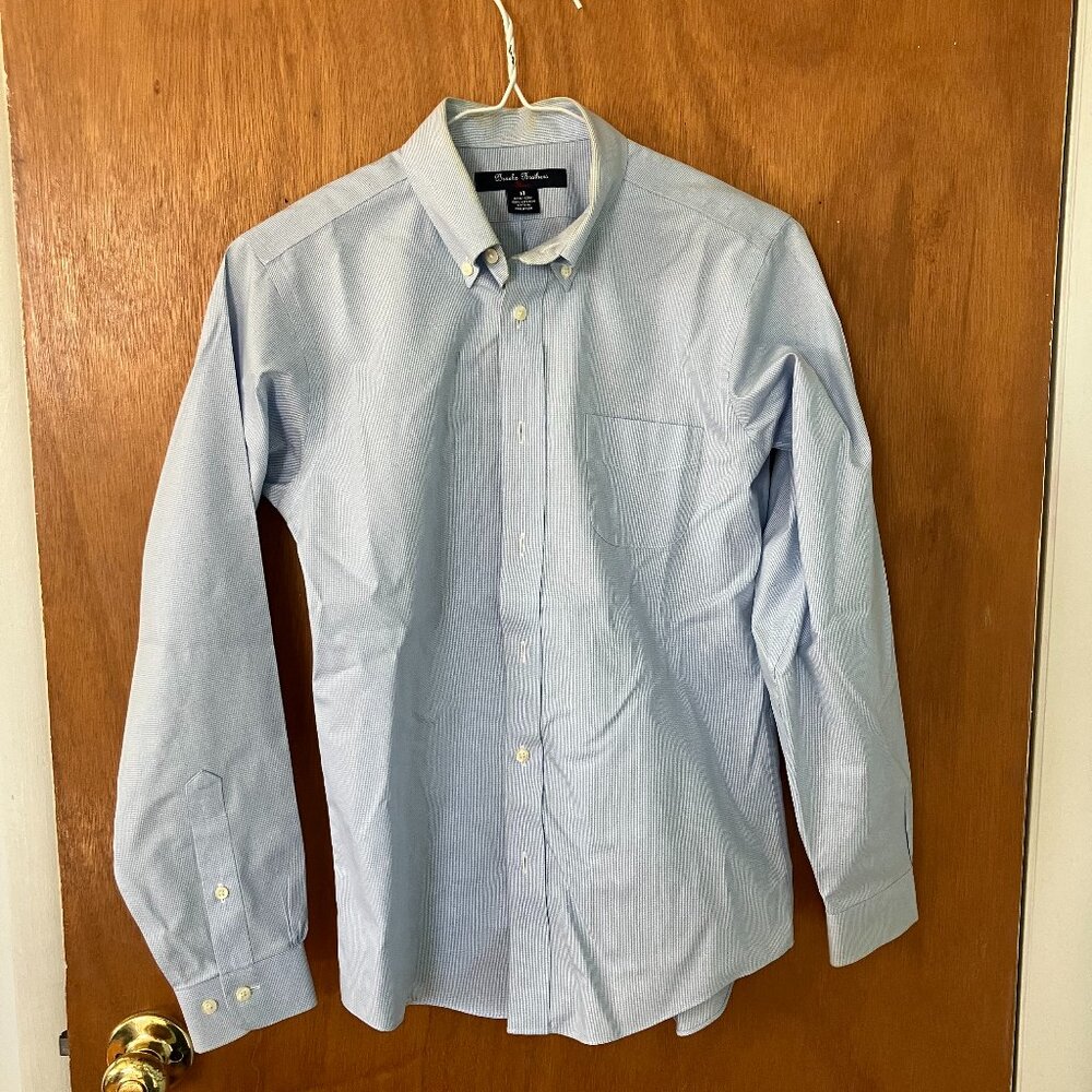 Brooks Brothers Gingham Dress Shirt, Boys Size 14